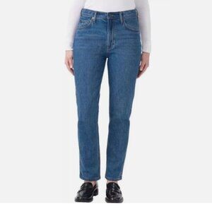 NEW Kirkland Signature Womens 10 High-Rise Straight Fit Jeans Blue 99% Cotton